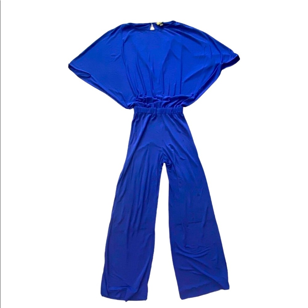 Issa London Jumpsuit Rayon Blue  Size 2 UK 6 Dolma
